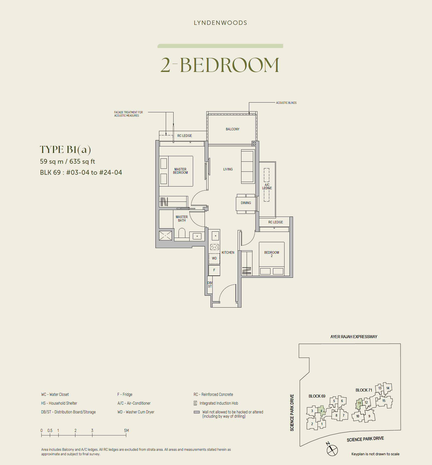 LyndenWoods 1 Bedroom Floor Plan 1