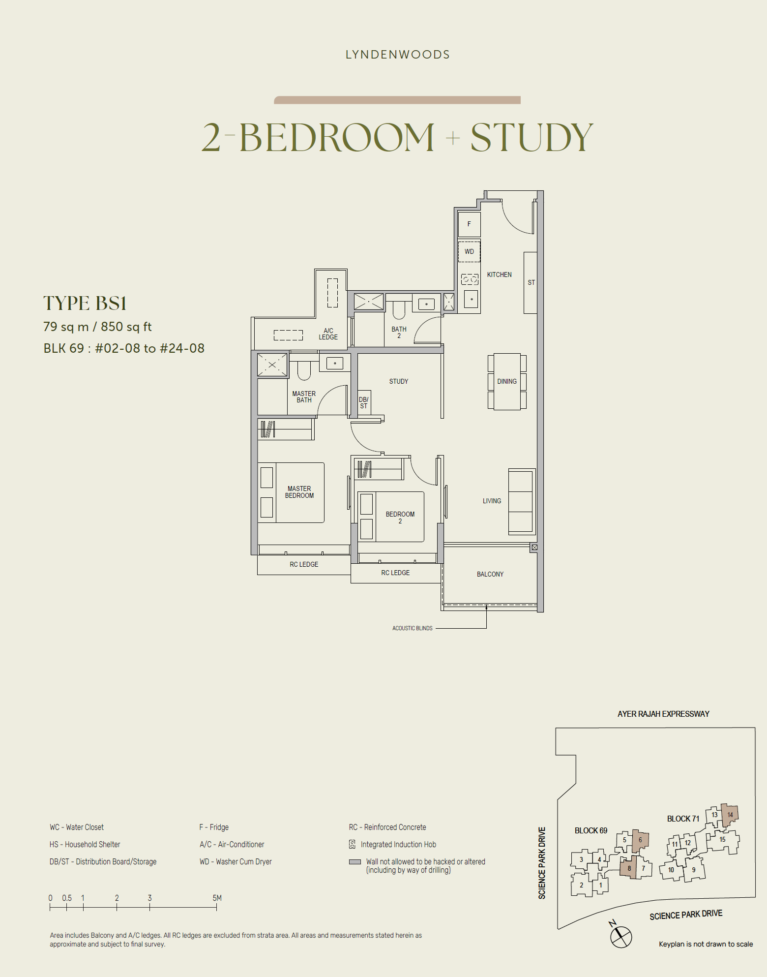 LyndenWoods 1 Bedroom Floor Plan 2